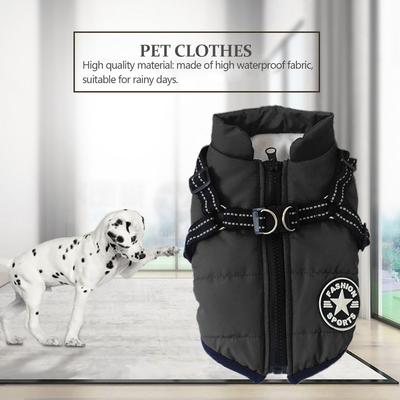 Two-legged Dog Jacket Comfortable with Zipper Washable for Pet Winter Decoration