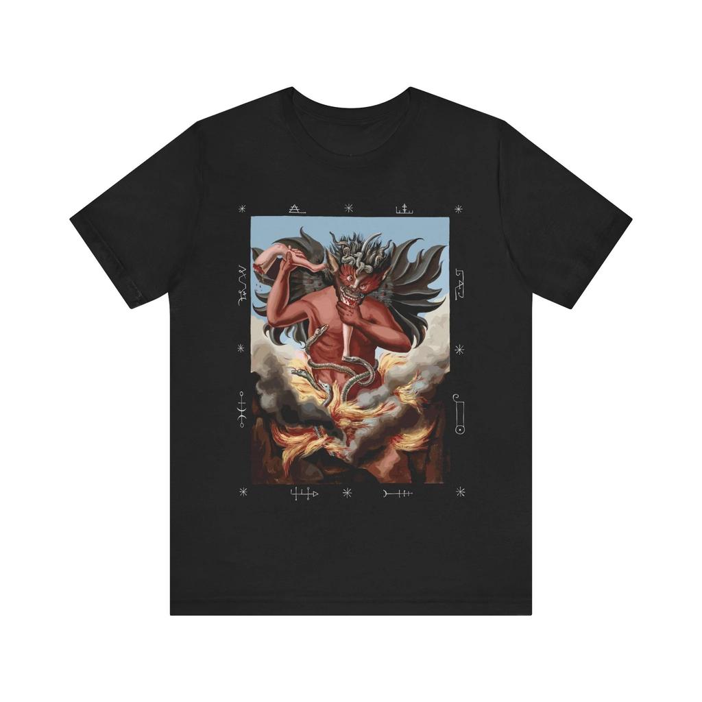 HOT SALE Dark Prince Dagol Demon Shirt Demon T-shirt Satan Mystic Retro Devil Gothic Unisex Short Sleeve T-shirt New Fresh