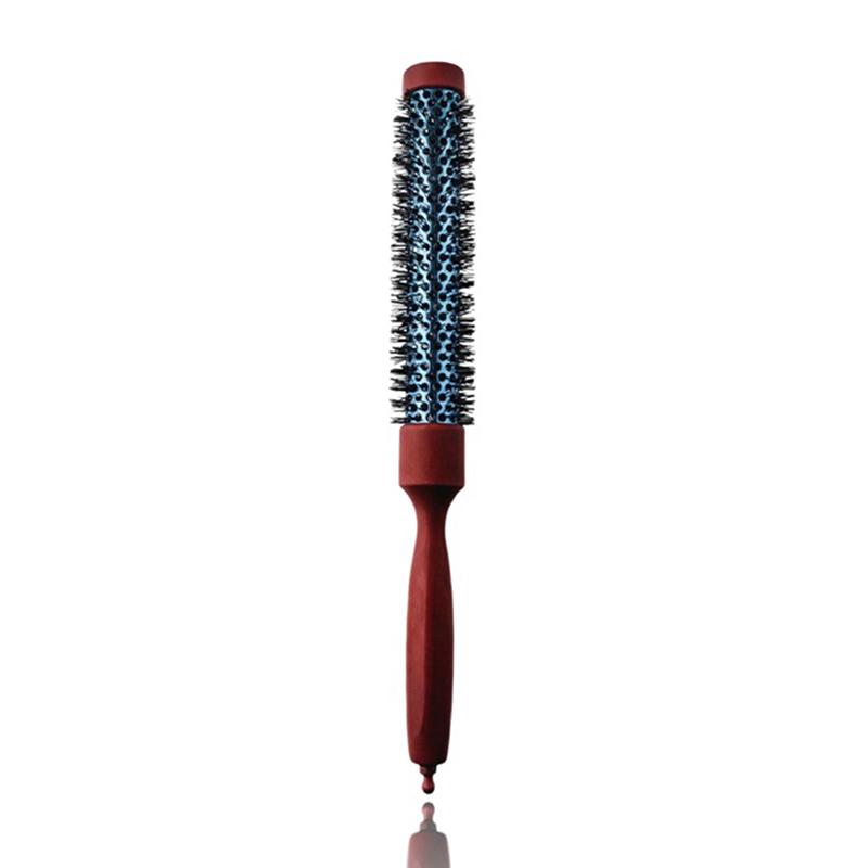 /Kuz/Long Handle Heat Resistant Ceramic Round Hair Brush For Blow Dry Curling Straight Hair Salon Styling Tool