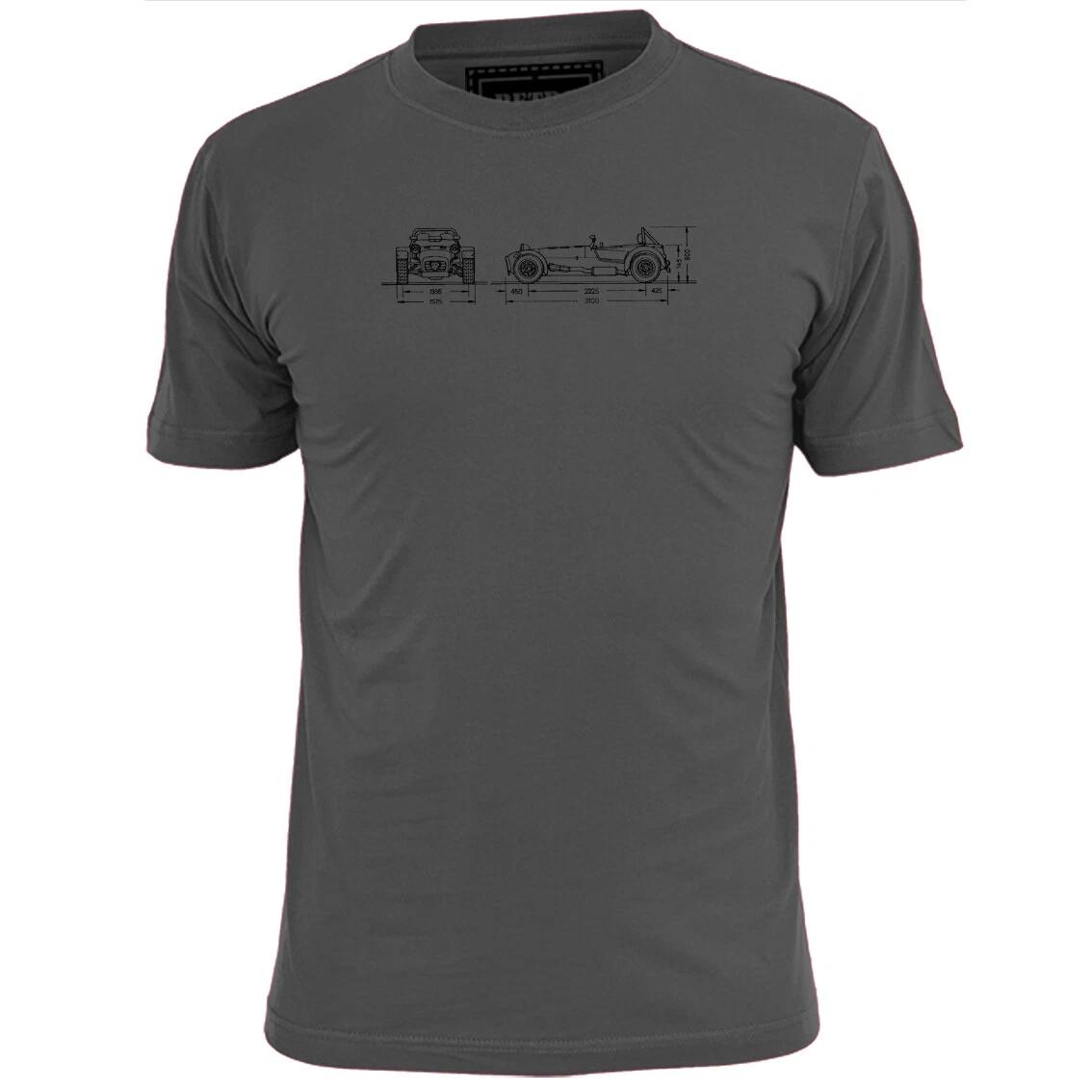 

Mens Caterham 7 Classic Sports Car Blueprint T shirt S