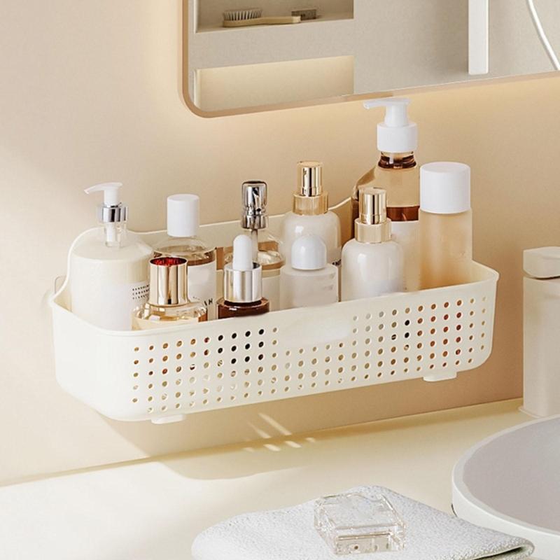 Space Saving Waterproof Wall Shelf for Bathroom Kitchen Easy Installation Multiple Layer Cosmetic Organizers