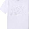 Armani Exchange Letter Logo Cotton Crew Neck Short Sleeve T-Shirt Men Tops White 6KZTFA-ZJBVZ-1100