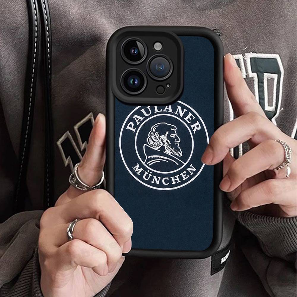 

German Beer P-Paulaner For IPhone 17 Pro Max 16 15 14 13 12 11 Plus Black Soft Phone Cover iPhone 13 pro