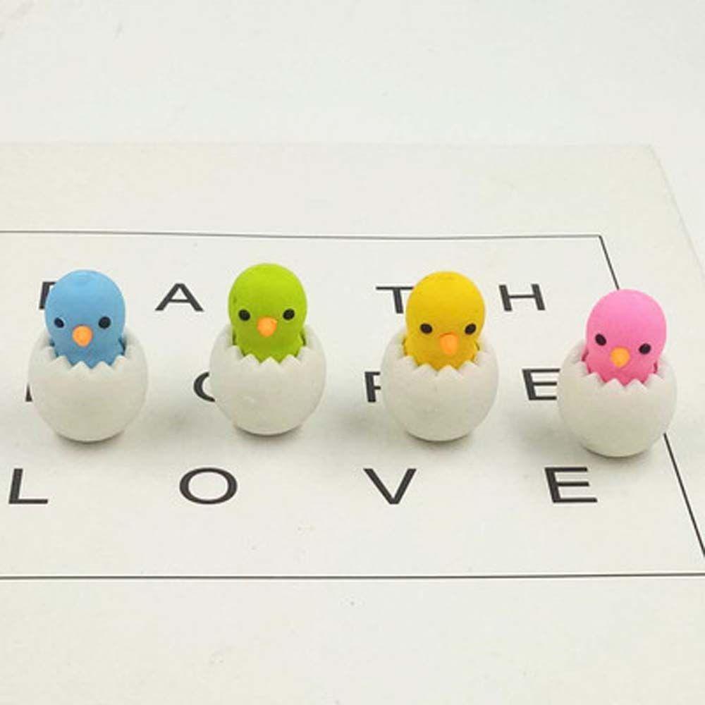 Supplies Cartoon Correction Tool Chicken Baby Eraser Stationery Chicken Egg Erasers Eggshell Eraser