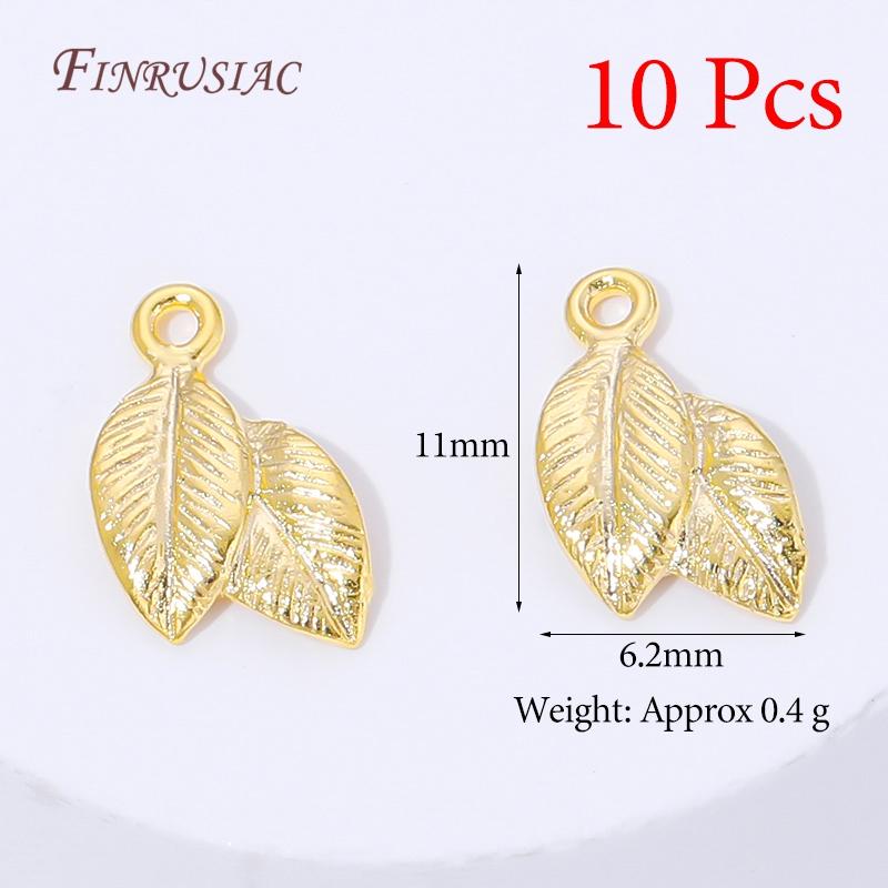 18K Gold Plated Brass Flower & Leaf Pendants For Jewelry,Charms For Earrings Making Accessories,DIY Jewelry Necklaces Findings