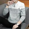 Autumn Men's Pullover Round Neck Youth Warm Top Slim Thin Long-sleeved Sweater Bottoming Shirt