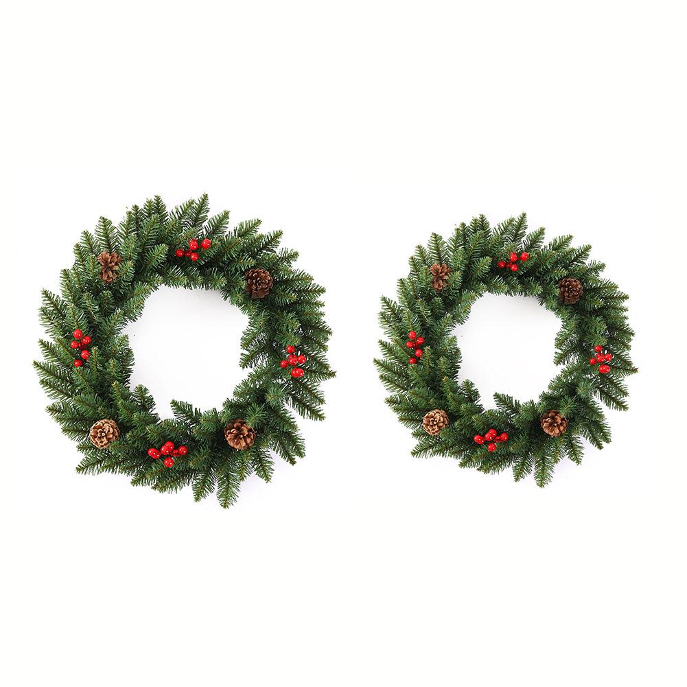 Τεχνητό Χριστουγεννιάτικο Στεφάνι Χριστουγεννιάτικη Διακόσμηση Πόρτας Γοητευτικά Στολίδια