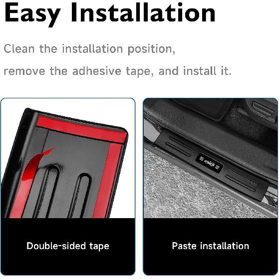 BIBLOZ ABS Material Door Sill Protector Compatible With Toyota Grand Highlander (Include Hybrid) LE/XLE/Limited/Platinum Accessories 2024-2025 2026
