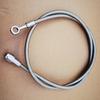 14"-72" AN4 Uncoated Stainless Braided Universal Hydraulic Brake Clutch Gauge Turbo Vacuum Oil Hose Line Stright to 10mm Banjo