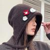 Autumn and Winter Flower Knitted Bucket Hat New Hat Female Cute Basin Hat Casual Bucket Hat