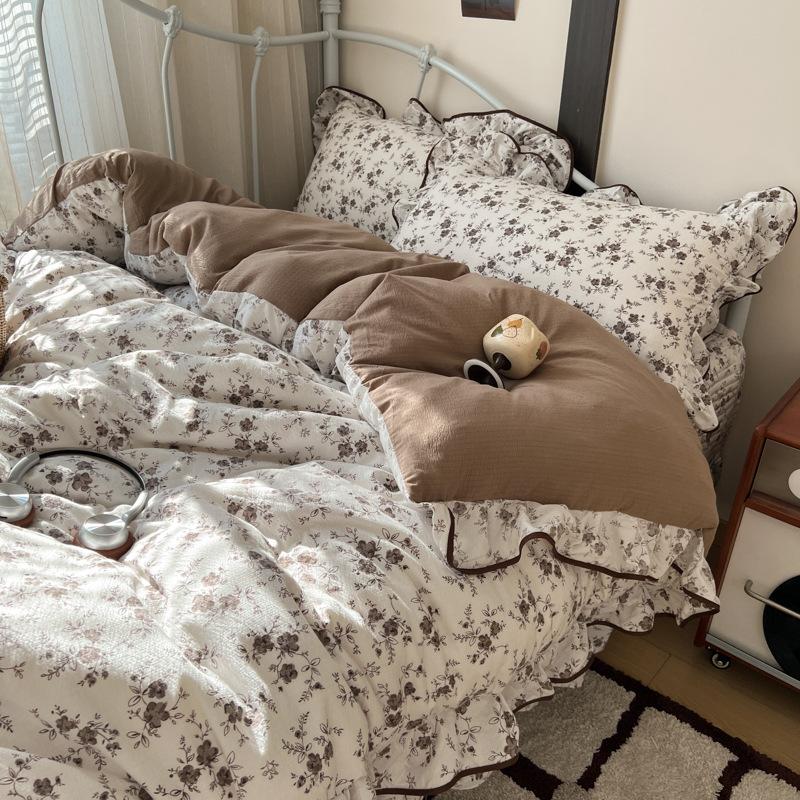 Ins‑Style Ruffle 4‑Piece Bedding Set Soft