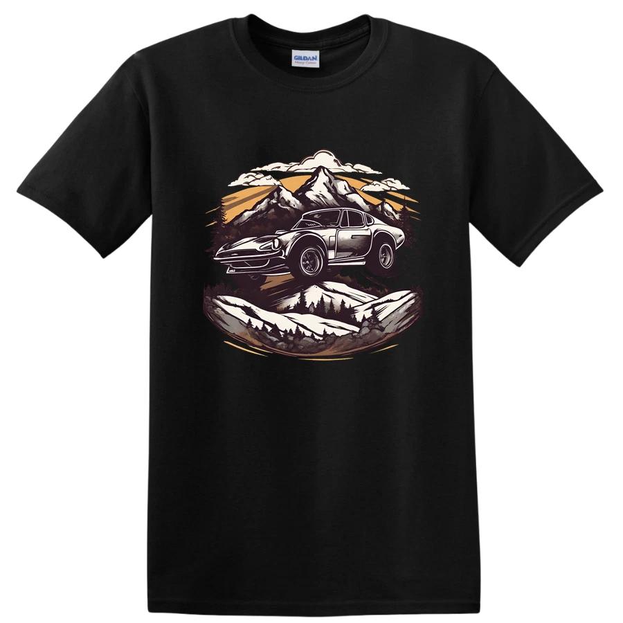 Classic Car Adventure T Shirt Vintage Mountain Landscape Tee Art Graphic XXXXL