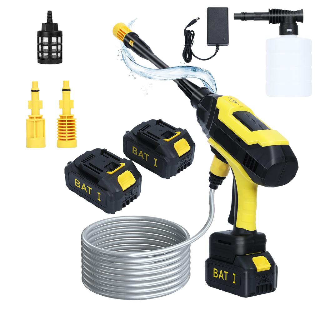 150W 10-20BAR Cordless Electric High Pressure Washer Efficient Car Garden Cleaning Spray Gun Tool Handheld Portable Power Washer
