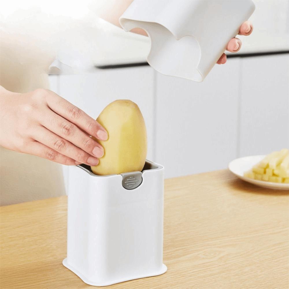 Multifunktionaler Schnellschneider für Pommes Frites Handpresse Effizienter Kartoffelschneider Mühesparender Haushalts-Gemüseschneider Salat