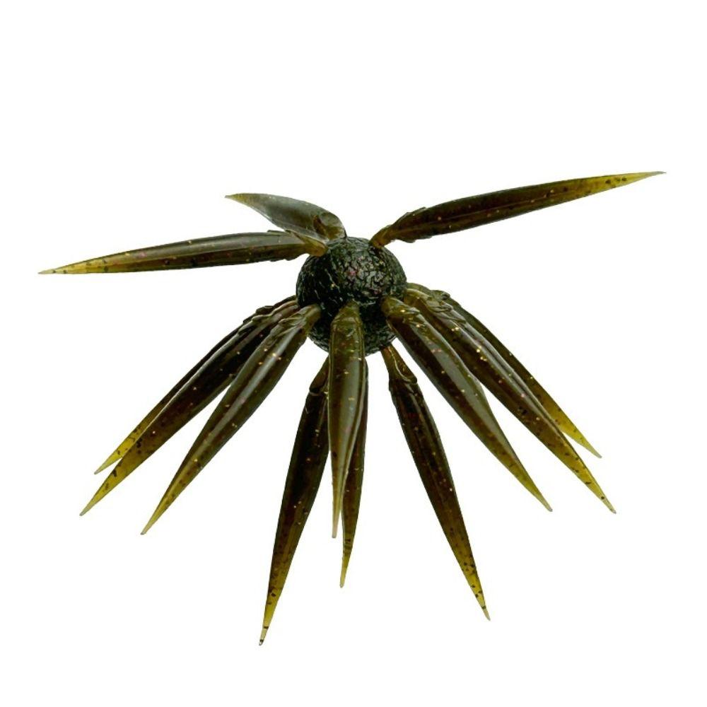 2pcs 17mm Length Sea Urchin Bait 8.8g Weight Soft Elastomer Lure Bait-Cluster Lure  For Bass Fishing