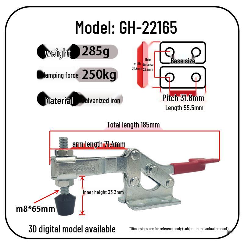 200W Industrial Quick-Release Lever Clamp for Mechanical Equipment