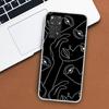 Abstract Line Women Face Phone Case For Xiaomi Redmi Note 13 12 12S 11 11S 10 10S 9 9S 11T 11E Pro Plus 8 8T 7 + Coque Cover