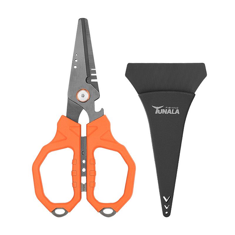 

Gray Titanium Plated Multifunctional Fishing Line Scissors for Dyneema & Lead