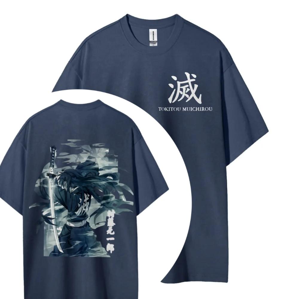 Kimetsu no Yaiba Japońskie Gorącokrwiste Anime Klasyczne Postacie Sportowe Codzienne Krótkie Rękawy Wygodne Połowy Rękawy Popularne Zabójca