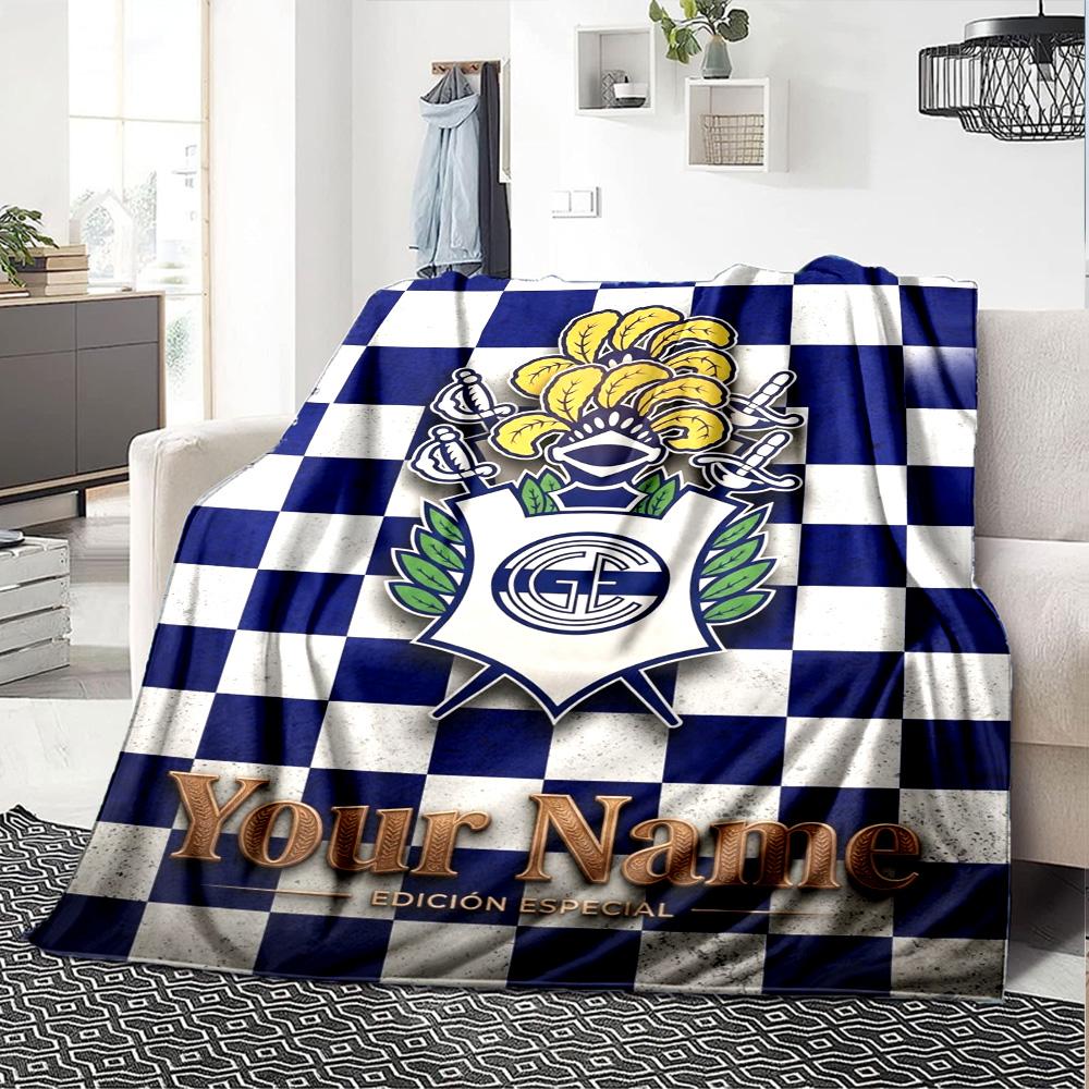Name Custom Gimnasia de La Plata Print Flannel Blanket High Quality Warm Comfortable Cover for All Seasons Perfect for Gifts Home Decor