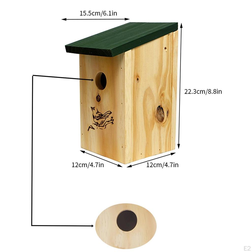 Wood Bird Nest Birdhouse Nesting Box Cage Birdcage Hanging for Garden