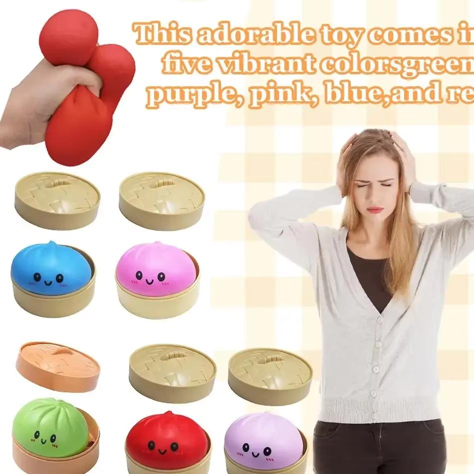 Dumpling-Shaped Pressure Anti-Stress Toy, Cute And Colorful, Slow Rising, For Children And Adults, Ant Gift