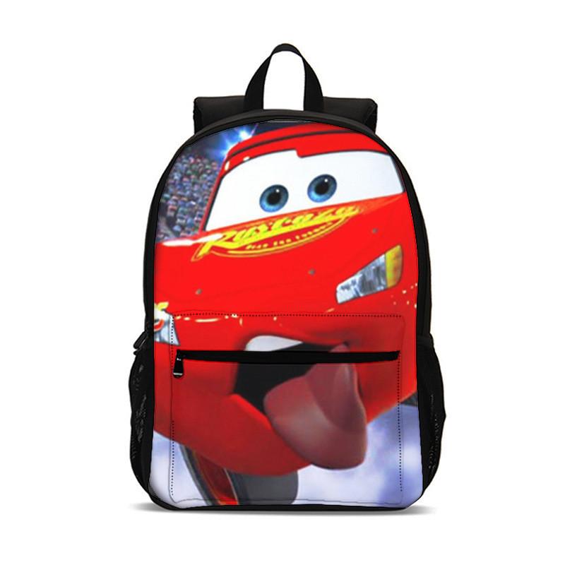Cars Movies Cartoon Backpack For Kids With Nylon Material And Spacious Design