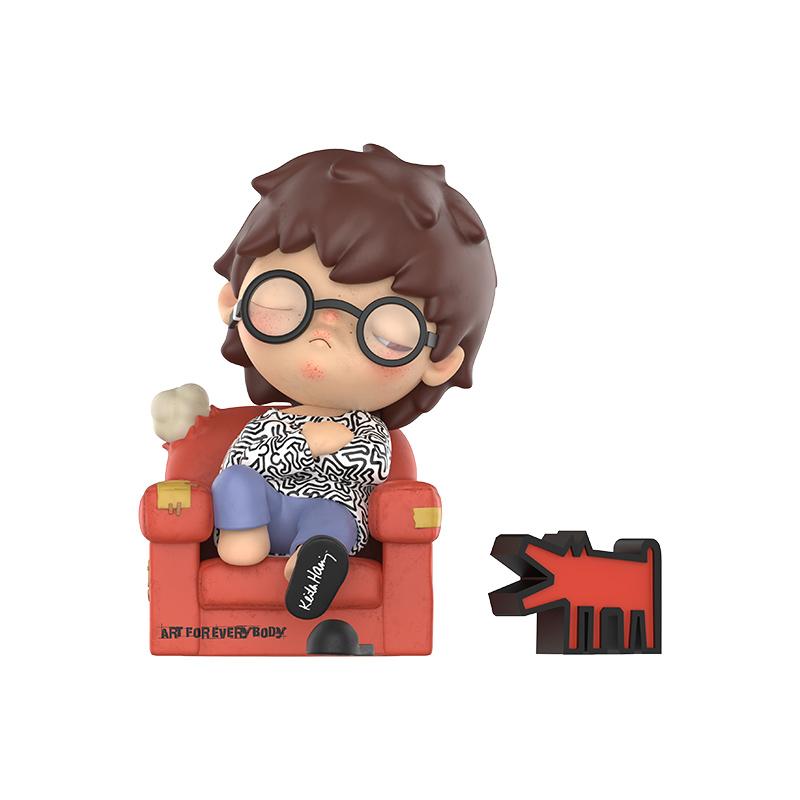 

New POP MART Hirono×KeithHaring Trendy Figures 15cm PPMT-2407-0066 Hirono x Keith Haring figurine