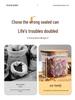 Borosilicate Glass Storage Jar with Bamboo Lid - Cylindrical Transparent Container for Tea or Food