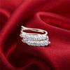 New Selling 925 Sterling Silver Earrings For Women Jewelry All -Match Trend Zircon Ear Buckle Christmas Gifts