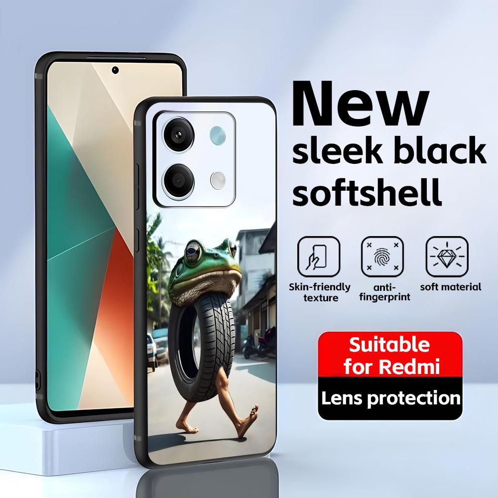 

tung tung sahur Phone Case For Redmi Note 14 13 12 11 Pro Plus S 5G 14C A3 Soft Black Phone Cover Redmi 14C 4G