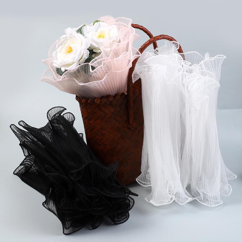 Bilateral Wave Pattern Gauze Silk Ribbon for Flower and Cake Decoration