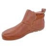 Women's Vintage Leather Boots Flat Waterproof Shoes Winter Round Toe  Boots