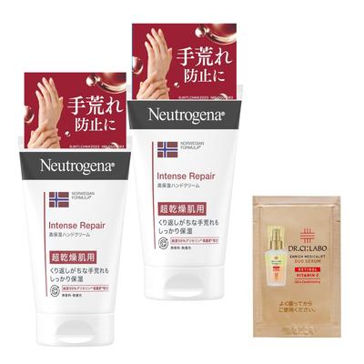 Neutrogena Norweigan Formula Intense Repair Hand Cream 50g X 2 + Trial Sample Set Extremely Dry Skin Fragrance-Free