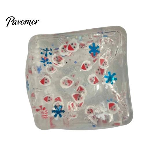 Stress Relief Cube Toys Christmas for Anxiety Relief, Clear Squeeze Fidget Transparent Toy Toy, Soft Stretchy Sensory Party Favors Stocking Stuffers