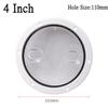 4/6/8 Inch Black Marine Boat RV Black Round Deck Inspection Cover Access Hatch Covers White/Transparent Hatch Cover Plate