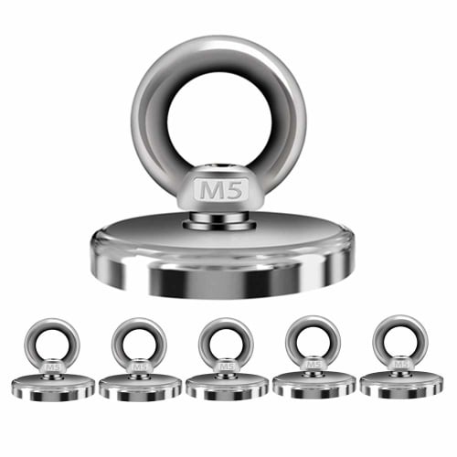 Kspowwin Super Strong Magnetic Hooks, 48kg Weight Capacity, 3.6cm Diameter, Powerful Magnets for Office/Business/Bathroom/Outdoor/Wall Mounting, Pack