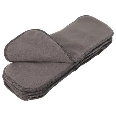5Pcs Baby Soft Nappy Liners Insert Reusable Washable 4 Layers Diapers Bamboo Charcoal Grey
