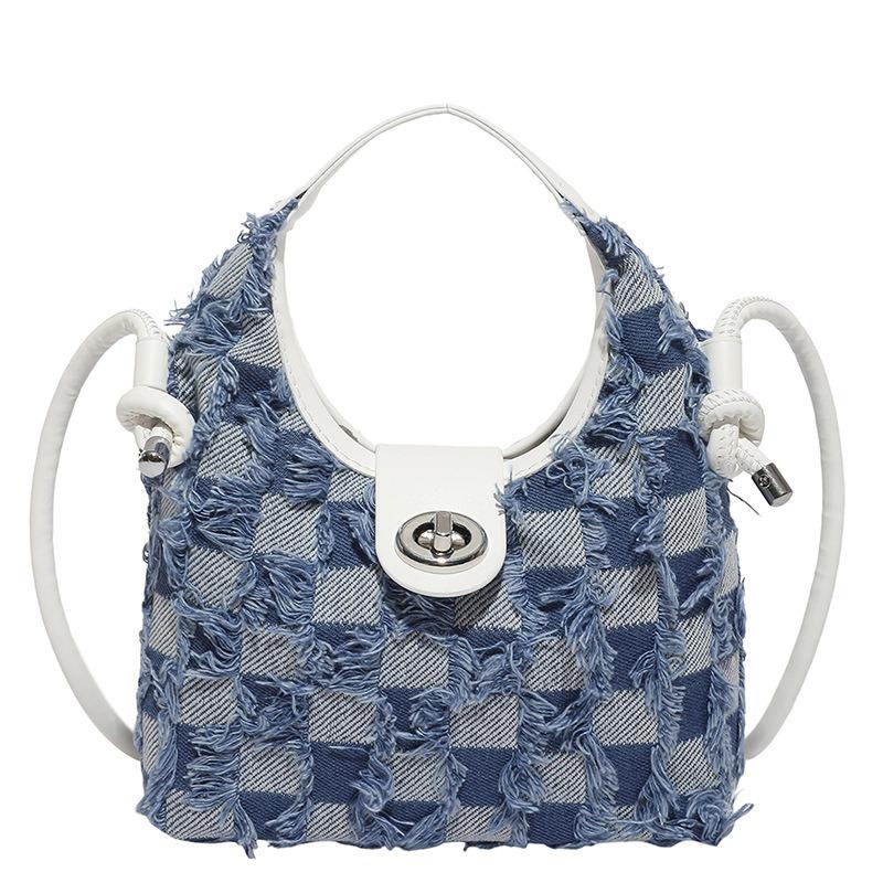 Retro denim handbag women's new high-end sense versatile shoulder messenger bag niche dumpling bag