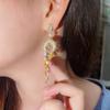 Star Same Length Heavy Industry Celebrity Color Zircon Tassel Earrings Pin Earrings Earrings