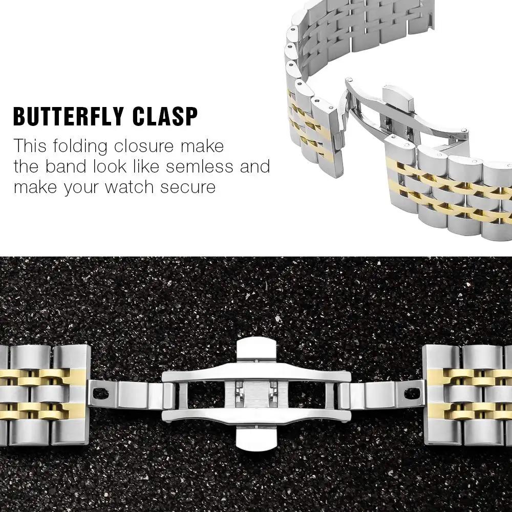 Stainless Steel Band For Apple Watch Ultra 2 49mm 46mm 38mm 45mm 41mm Metal Strap For iWatch Series 10 9 8 7 SE 6 5 4 3 Band