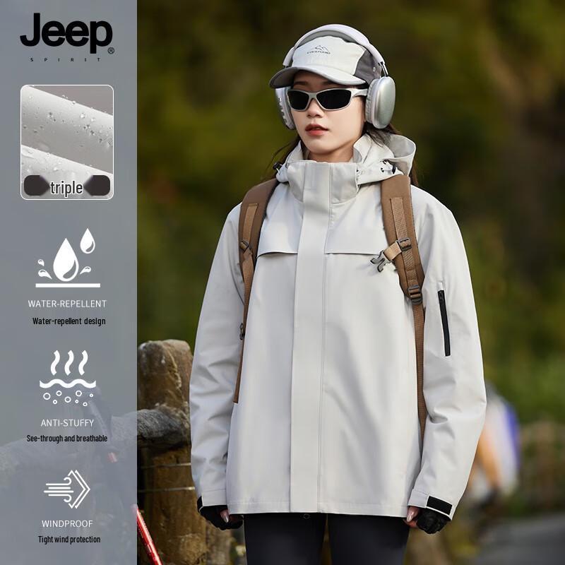 

JEEP SPIRIT Unisex Outdoor Windbreaker Jacket 4XL