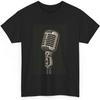 Men Vintage Microphone Unisex Heavy Cotton Tee