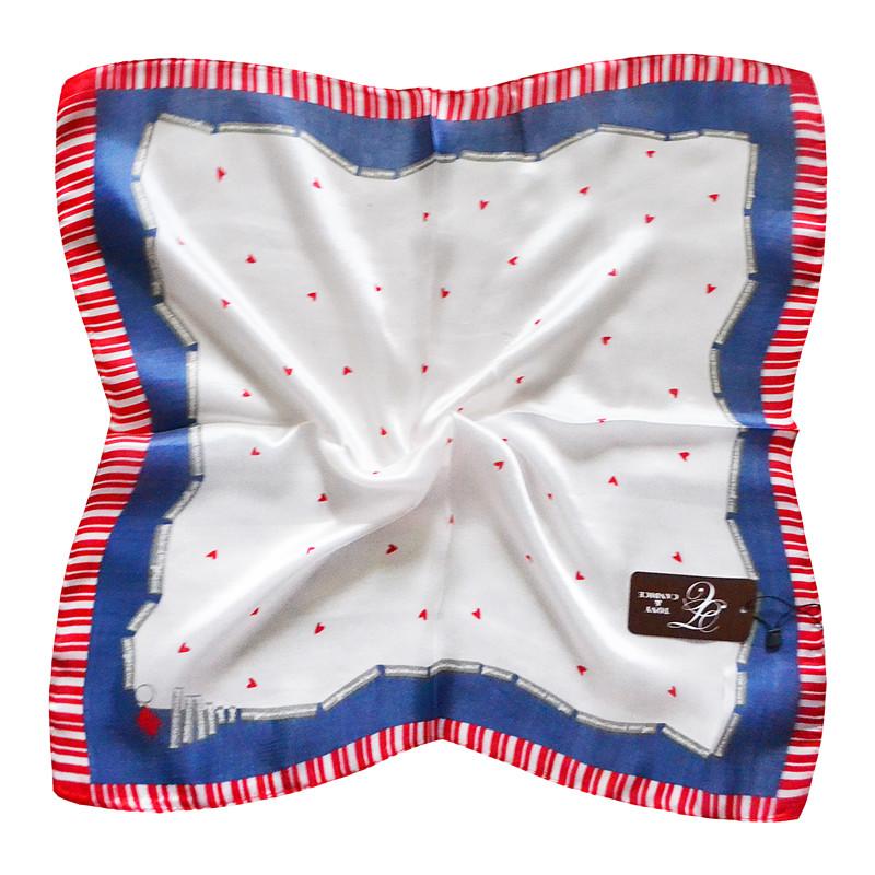 Tony&Candice 100% Silk Scarf Square Women 53*53CM  Scarves Ladies Ring&Wrap Oil Pattern Luxury Style  Soft Satin Neckerchief