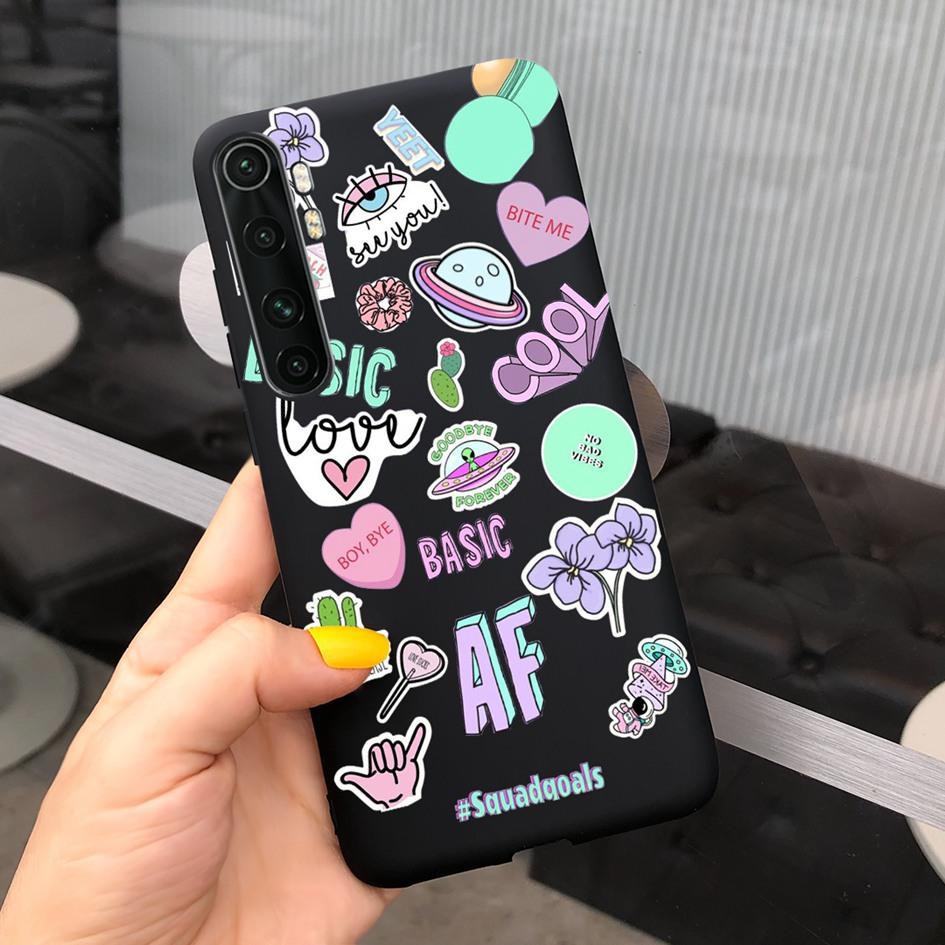 For Xiaomi Mi Note 10 Lite Case 6.47" Fashion Cute Girls Painted Soft TPU Cover For Xiaomi Note 10 Lite MiNote10 Lite Phone Case