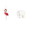 Bird Elephant Figurine Sculpture Garden Ornament Animal Stake Collection Fairy Art Flamingo Ceramic