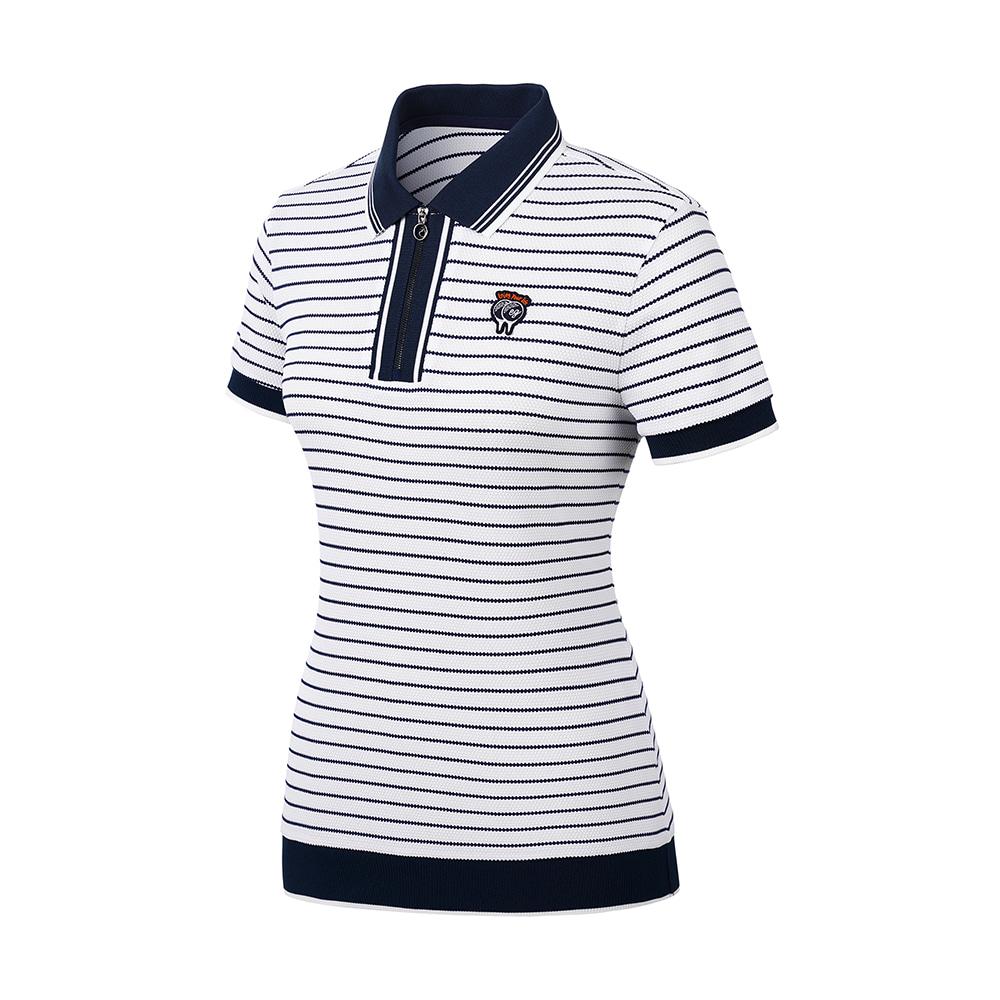 ELLE GOLF Women'S Striped Polo Shirt_6I45209