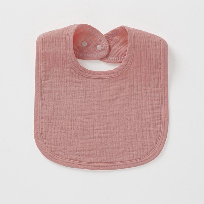1pc Solid Colour Cotton Gauze Baby Bibs Ruffle Lace Infant Newborn Feeding Burp Cloth Saliva Towel Adjustable Bandana Drool Bibs