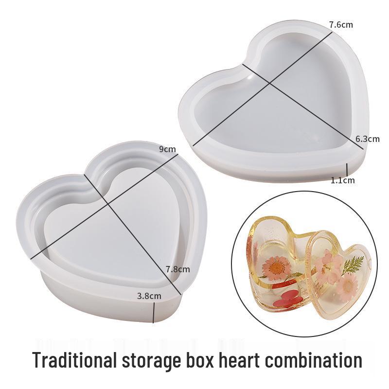 Poppy Epoxy Silicone Mold for Square, Round, Hexagonal, Heart, and Flower Storage Boxes