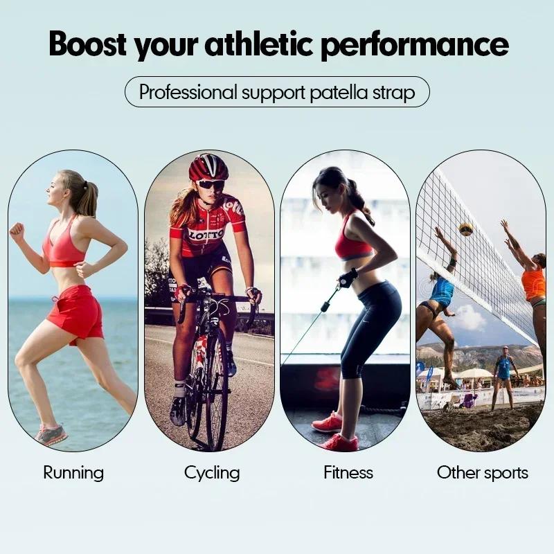 1/2PCS Patella Strap Sports Knee Brace for Men Basketball Running Injuries Compression Patella Support Fitness Knee Meniscus Protection
